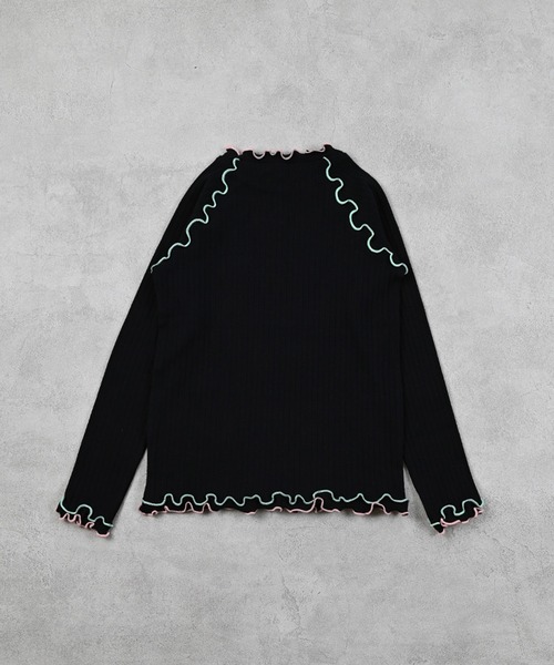 MARKEY'S(マーキーズ)の「ハートポイントメローリブカットソー(Tシャツ/カットソー・キッズ・ブルー/ブラック/ブラウン/オフホワイト・90/100/110/120/130/140/150)」の11枚目の写真