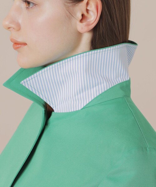 MACKINTOSH LONDON（マッキントッシュ ロンドン）の「【BANTON/バントン】ハイブリッドギャバジンステンカラーコート（トレンチコート・レディース・ネイビー/グリーン/ベージュ/ライトブルー・40/38）」の13枚目の写真