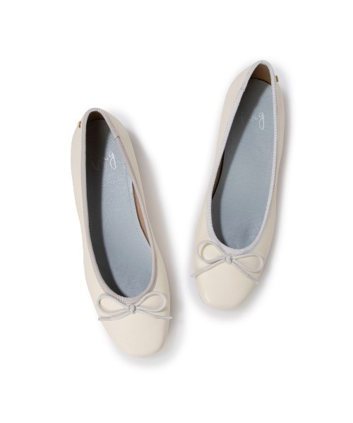 ing（イング）の「リラックスバレエシューズ（バレエシューズ・レディース・シルバー系その他7/イエロー/ブラック系その他/アイボリー/ブラック/アンティークゴールド/霜降りグレー・24cm/23.5cm/23cm/22.5cm/25cm/24.5cm）」の8枚目の写真