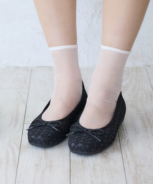 ing（イング）の「リラックスバレエシューズ（バレエシューズ・レディース・シルバー系その他7/イエロー/ブラック系その他/アイボリー/ブラック/アンティークゴールド/霜降りグレー・24cm/23.5cm/23cm/22.5cm/25cm/24.5cm）」の20枚目の写真