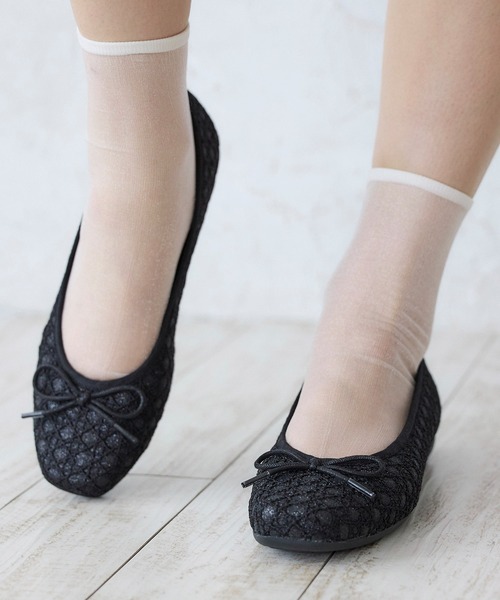 ing（イング）の「リラックスバレエシューズ（バレエシューズ・レディース・シルバー系その他7/イエロー/ブラック系その他/アイボリー/ブラック/アンティークゴールド/霜降りグレー・24cm/23.5cm/23cm/22.5cm/25cm/24.5cm）」の21枚目の写真