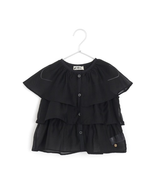 MAKE YOUR DAY(メイクユアデイ)の「シアーフリルカーディガン■80~140cm(カーディガン/ボレロ・キッズ・オフホワイト/グレー/ブラック・140/120/110/100/90/80/130)」の6枚目の写真