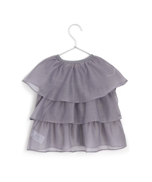 MAKE YOUR DAY(メイクユアデイ)の「シアーフリルカーディガン■80~140cm(カーディガン/ボレロ・キッズ・オフホワイト/グレー/ブラック・140/120/110/100/90/80/130)」の8枚目の写真