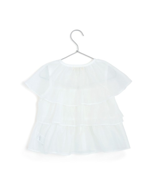 MAKE YOUR DAY(メイクユアデイ)の「シアーフリルカーディガン■80~140cm(カーディガン/ボレロ・キッズ・オフホワイト/グレー/ブラック・140/120/110/100/90/80/130)」の5枚目の写真