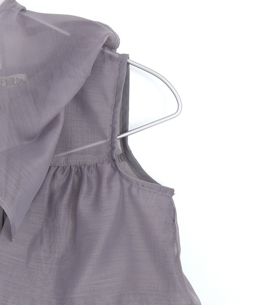 MAKE YOUR DAY(メイクユアデイ)の「シアーフリルカーディガン■80~140cm(カーディガン/ボレロ・キッズ・オフホワイト/グレー/ブラック・140/120/110/100/90/80/130)」の12枚目の写真