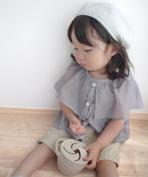 MAKE YOUR DAY(メイクユアデイ)の「シアーフリルカーディガン■80~140cm(カーディガン/ボレロ・キッズ・オフホワイト/グレー/ブラック・140/120/110/100/90/80/130)」の19枚目の写真