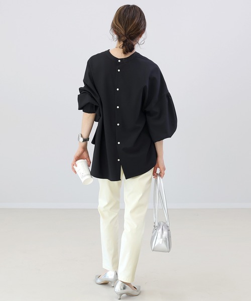 Aletta vita（アレッタビータ）の「極伸びストレッチテーパードパンツ（その他パンツ・レディース・オフホワイト/ブルー/ブラック/カーキ/グリーン/ベージュ/チャコール/ネイビー/ホワイト・XS/S/M/L）」の13枚目の写真