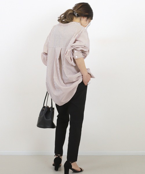 Aletta vita（アレッタビータ）の「極伸びストレッチテーパードパンツ（その他パンツ・レディース・オフホワイト/ブルー/ブラック/カーキ/グリーン/ベージュ/チャコール/ネイビー/ホワイト・XS/S/M/L）」の22枚目の写真