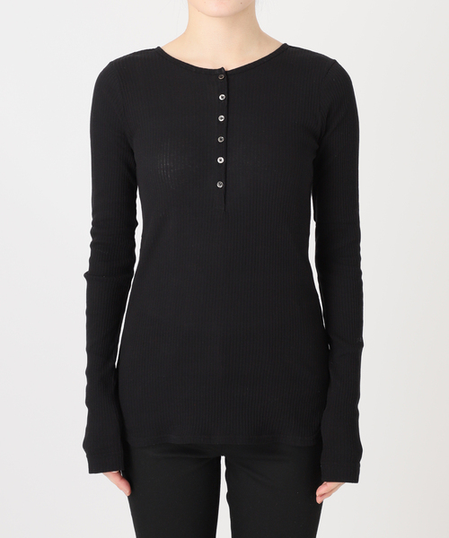 JOURNAL STANDARD（ジャーナルスタンダード）の「《追加》シアーテレコヘンリーネックプルオーバー（Tシャツ/カットソー・レディース・ピンク/ブラック/ベージュ/ライトグレー・FREE）」の12枚目の写真