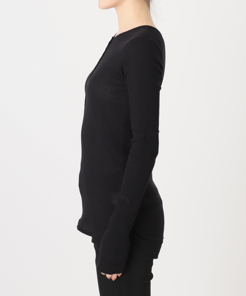 JOURNAL STANDARD（ジャーナルスタンダード）の「《追加》シアーテレコヘンリーネックプルオーバー（Tシャツ/カットソー・レディース・ピンク/ブラック/ベージュ/ライトグレー・FREE）」の13枚目の写真