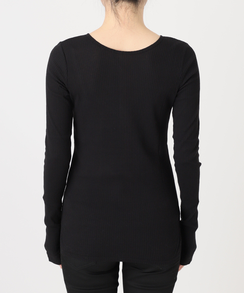 JOURNAL STANDARD（ジャーナルスタンダード）の「《追加》シアーテレコヘンリーネックプルオーバー（Tシャツ/カットソー・レディース・ピンク/ブラック/ベージュ/ライトグレー・FREE）」の14枚目の写真