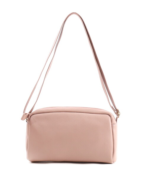 COOCO（クーコ）の「【牛革】シュリンクレザー横型ＢＯＸショルダーバッグ（ショルダーバッグ・レディース・オフホワイト/シルバー/ライトピンク/ブラック/グレー系/ブルー・FREE）」の9枚目の写真