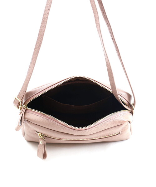 COOCO（クーコ）の「【牛革】シュリンクレザー横型ＢＯＸショルダーバッグ（ショルダーバッグ・レディース・オフホワイト/シルバー/ライトピンク/ブラック/グレー系/ブルー・FREE）」の19枚目の写真