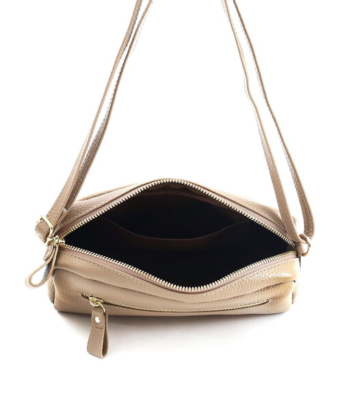 COOCO（クーコ）の「【牛革】シュリンクレザー横型ＢＯＸショルダーバッグ（ショルダーバッグ・レディース・オフホワイト/シルバー/ライトピンク/ブラック/グレー系/ブルー・FREE）」の21枚目の写真