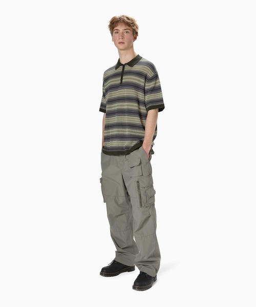 thisisneverthat（ディスイズネバーザット）の「Striped S/S Knit Polo（ニット/セーター・メンズ・アイボリー/グレー/レッド・S/M/L/XL）」の6枚目の写真
