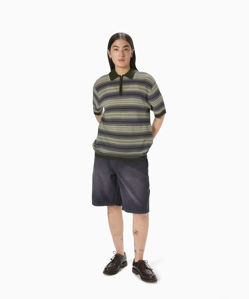 thisisneverthat（ディスイズネバーザット）の「Striped S/S Knit Polo（ニット/セーター・メンズ・アイボリー/グレー/レッド・S/M/L/XL）」の7枚目の写真
