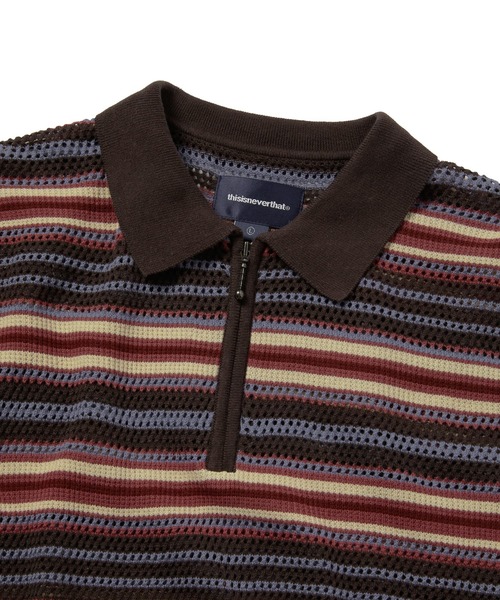 thisisneverthat（ディスイズネバーザット）の「Striped S/S Knit Polo（ニット/セーター・メンズ・アイボリー/グレー/レッド・S/M/L/XL）」の11枚目の写真