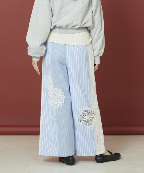 Freada(フリーダ)の「Freada/フリーダ ストライプレースパンツ(その他パンツ・レディース・ブルー/ブラック・フリ-)」の11枚目の写真