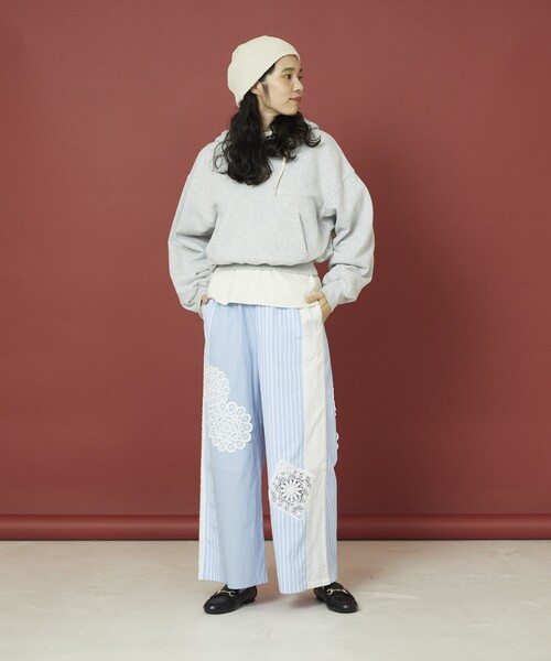 Freada(フリーダ)の「Freada/フリーダ ストライプレースパンツ(その他パンツ・レディース・ブルー/ブラック・フリ-)」の14枚目の写真