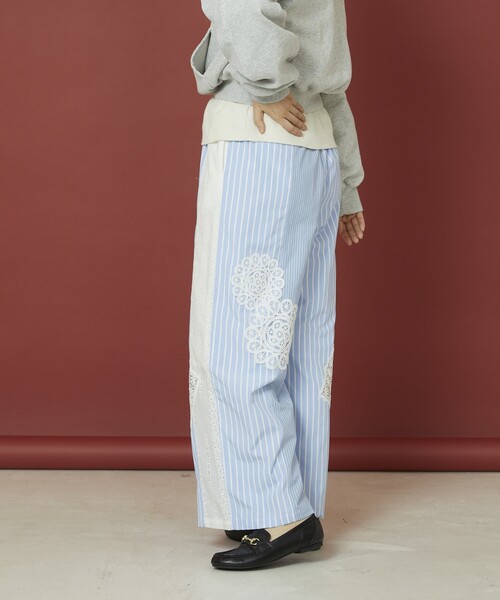 Freada(フリーダ)の「Freada/フリーダ ストライプレースパンツ(その他パンツ・レディース・ブルー/ブラック・フリ-)」の16枚目の写真