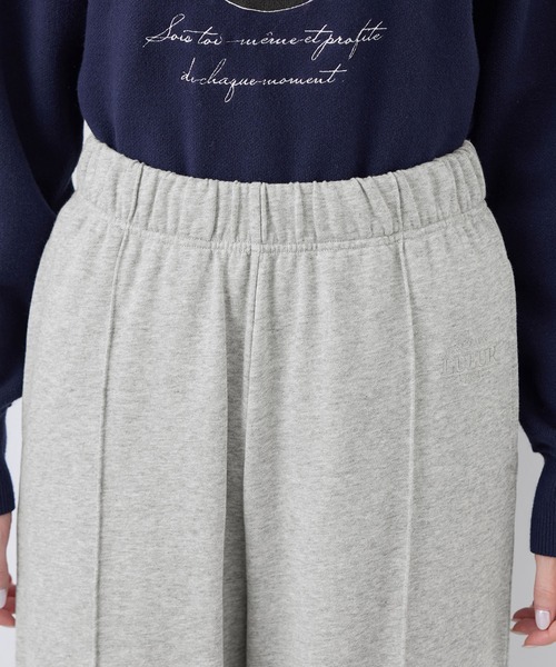 ROPE' PICNIC（ロペピクニック）の「ロゴ刺繍入りワイドスウェットパンツ（その他パンツ・レディース・ライトグレー/ネイビー・36/38）」の21枚目の写真