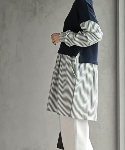 rps（アールピーエス）の「ニットソーベストレイヤード風チュニック（チュニック・レディース・グレー/チャコールグレー/ネイビー・フリー）」の19枚目の写真