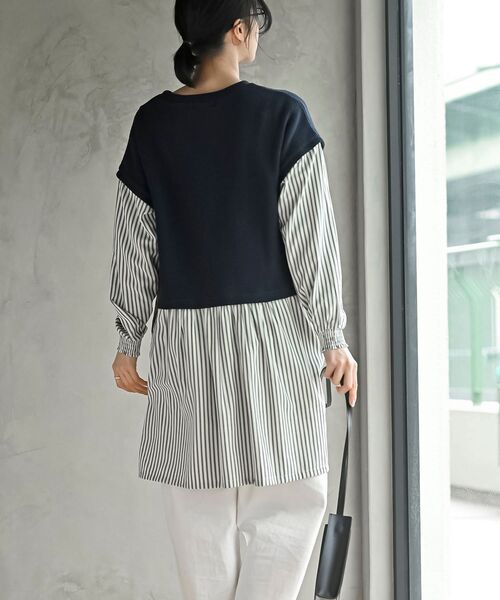 rps（アールピーエス）の「ニットソーベストレイヤード風チュニック（チュニック・レディース・グレー/チャコールグレー/ネイビー・フリー）」の20枚目の写真