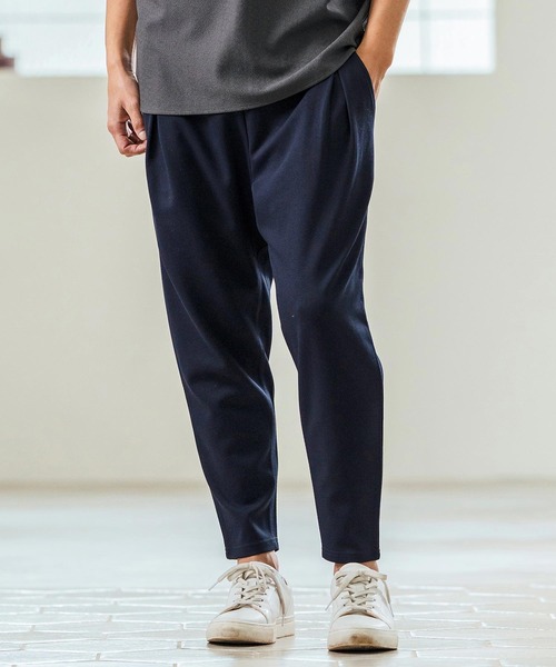 Magine(マージン)の「mp13236- Tricot Mesh Darts Design Tapered Pants テーパードパンツ(その他パンツ・メンズ・ネイビー/オフホワイト/ブラック・44/46/48)」の5枚目の写真