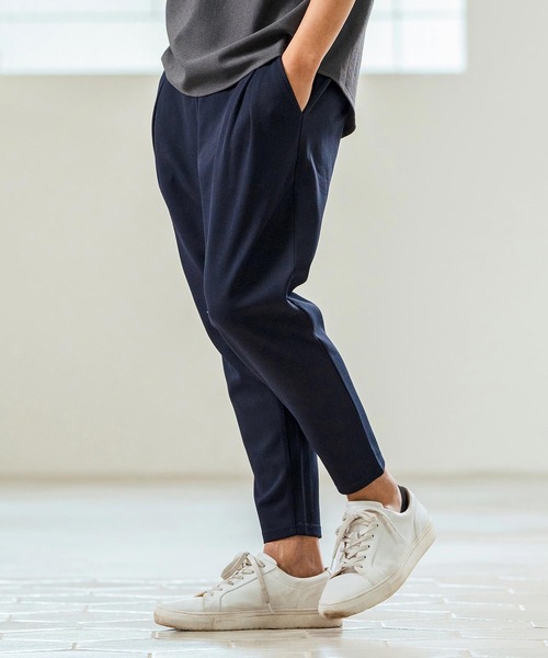 Magine(マージン)の「mp13236- Tricot Mesh Darts Design Tapered Pants テーパードパンツ(その他パンツ・メンズ・ネイビー/オフホワイト/ブラック・44/46/48)」の6枚目の写真