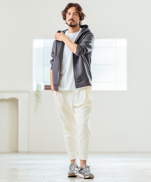 Magine(マージン)の「mp13236- Tricot Mesh Darts Design Tapered Pants テーパードパンツ(その他パンツ・メンズ・ネイビー/オフホワイト/ブラック・44/46/48)」の13枚目の写真