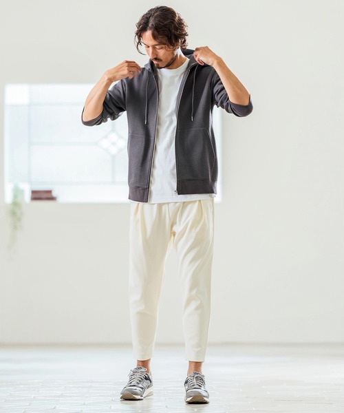 Magine(マージン)の「mp13236- Tricot Mesh Darts Design Tapered Pants テーパードパンツ(その他パンツ・メンズ・ネイビー/オフホワイト/ブラック・44/46/48)」の14枚目の写真