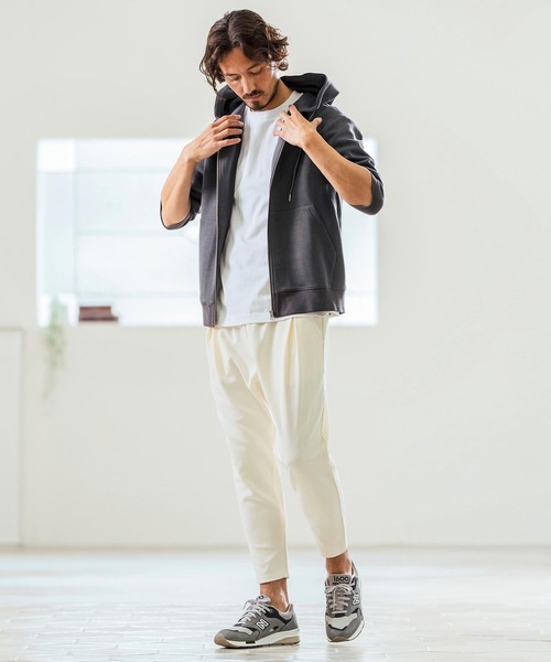Magine(マージン)の「mp13236- Tricot Mesh Darts Design Tapered Pants テーパードパンツ(その他パンツ・メンズ・ネイビー/オフホワイト/ブラック・44/46/48)」の16枚目の写真