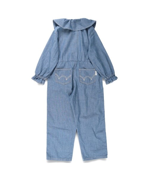 BRANSHES（ブランシェス）の「【Ou? by EDWIN】デニムオールインワン（つなぎ/オールインワン・キッズ・ブルー・90/100/110/120/130/140/150）」の17枚目の写真