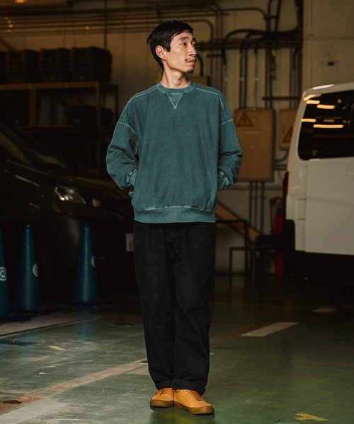 GORDON MILLER(ゴードンミラー)の「GOOD ON GORDON MILLER別注 ワイド クルー スウェット(スウェット・メンズ・スモークグレー/アッシュ/スミクロ/ネイビー/レッド系その他/モカ/ライトブルー・M/L)」の16枚目の写真
