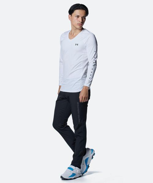 UNDER ARMOUR(アンダーアーマー)の「UAヒートギア フィッティド ロングスリーブ Vネックシャツ(ゴルフ/メンズ)(Tシャツ/カットソー・メンズ・ホワイト・3XL)」の3枚目の写真