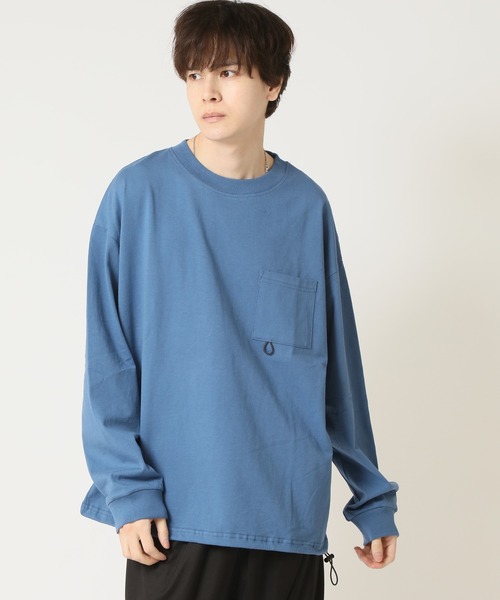 ARCADE(アーケード)の「サングラスグラスコード付き 裾ドローコード 胸ポケットワイドロンTee / オープンエンドコットン(Tシャツ/カットソー・メンズ・ブルー/ブラック/チャコール/ホワイト・M/L/LL)」の11枚目の写真