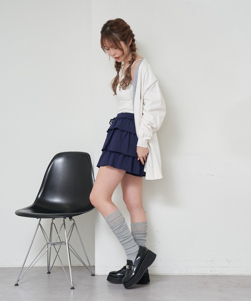 RAY CASSIN（レイカズン）の「ティアードスウェットミニスカート（スカート・レディース・グレー/ネイビー/ホワイト・FREE）」の20枚目の写真