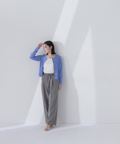 NATURAL BEAUTY BASIC(ナチュラルビューティーベーシック)の「◇【Oggi掲載】スクエアバックルベルテッドパンツ(その他パンツ・レディース・キャメル/グレー/ベージュ・MEDIUM/SMALL/P/S)」の7枚目の写真