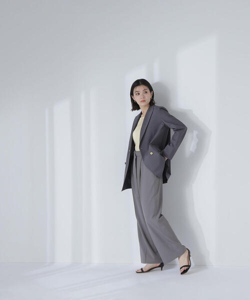 NATURAL BEAUTY BASIC(ナチュラルビューティーベーシック)の「◇【Oggi掲載】スクエアバックルベルテッドパンツ(その他パンツ・レディース・キャメル/グレー/ベージュ・MEDIUM/SMALL/P/S)」の8枚目の写真