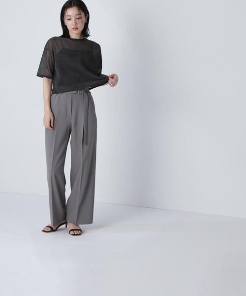 NATURAL BEAUTY BASIC(ナチュラルビューティーベーシック)の「◇【Oggi掲載】スクエアバックルベルテッドパンツ(その他パンツ・レディース・キャメル/グレー/ベージュ・MEDIUM/SMALL/P/S)」の10枚目の写真