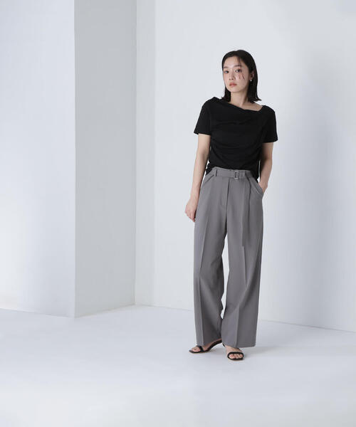 NATURAL BEAUTY BASIC(ナチュラルビューティーベーシック)の「◇【Oggi掲載】スクエアバックルベルテッドパンツ(その他パンツ・レディース・キャメル/グレー/ベージュ・MEDIUM/SMALL/P/S)」の11枚目の写真