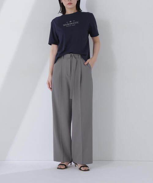 NATURAL BEAUTY BASIC(ナチュラルビューティーベーシック)の「◇【Oggi掲載】スクエアバックルベルテッドパンツ(その他パンツ・レディース・キャメル/グレー/ベージュ・MEDIUM/SMALL/P/S)」の12枚目の写真