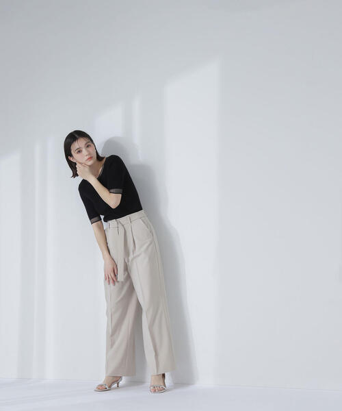 NATURAL BEAUTY BASIC(ナチュラルビューティーベーシック)の「◇【Oggi掲載】スクエアバックルベルテッドパンツ(その他パンツ・レディース・キャメル/グレー/ベージュ・MEDIUM/SMALL/P/S)」の17枚目の写真