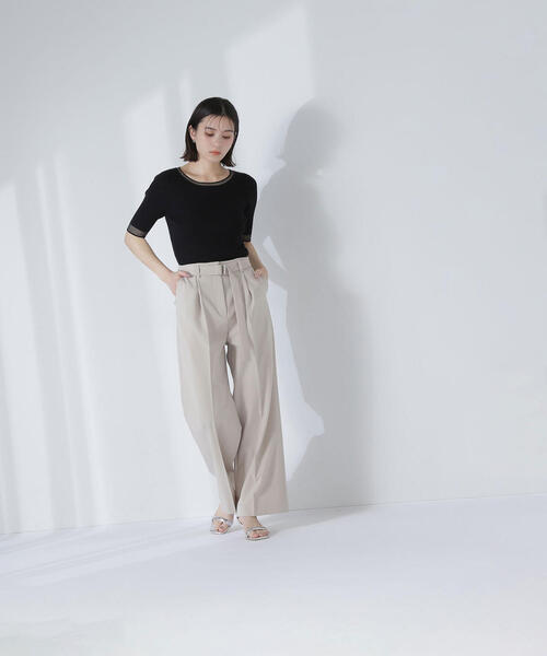 NATURAL BEAUTY BASIC(ナチュラルビューティーベーシック)の「◇【Oggi掲載】スクエアバックルベルテッドパンツ(その他パンツ・レディース・キャメル/グレー/ベージュ・MEDIUM/SMALL/P/S)」の18枚目の写真