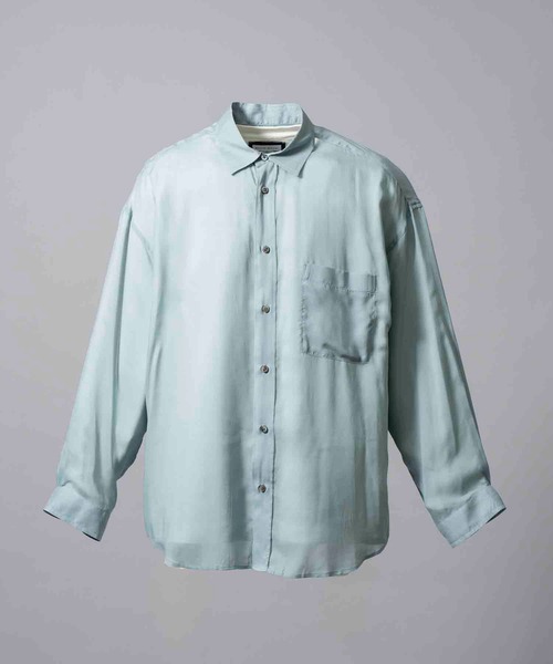 プライムオーバーセルロースシフォンレギュラーカラーシャツ セール】《UNISEX》Prime-Over Cellrose Chiffon Regular Collar