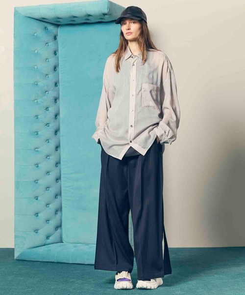 プライムオーバーセルロースシフォンレギュラーカラーシャツ セール】《UNISEX》Prime-Over Cellrose Chiffon Regular Collar