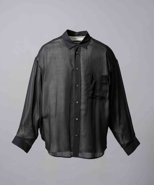 プライムオーバーセルロースシフォンレギュラーカラーシャツ セール】《UNISEX》Prime-Over Cellrose Chiffon Regular Collar