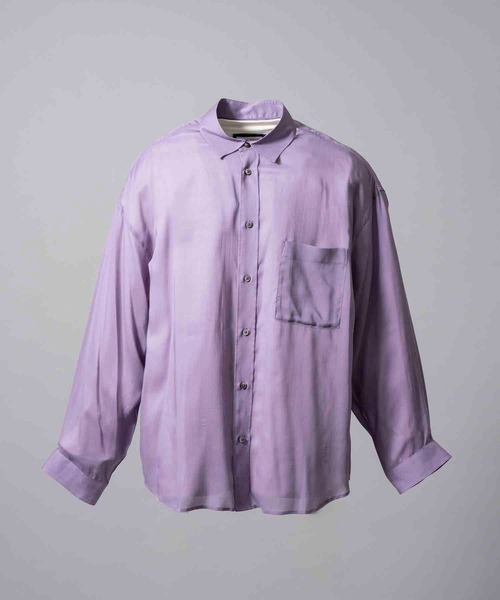 プライムオーバーセルロースシフォンレギュラーカラーシャツ セール】《UNISEX》Prime-Over Cellrose Chiffon Regular Collar