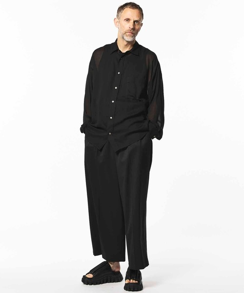プライムオーバーセルロースシフォンレギュラーカラーシャツ セール】《UNISEX》Prime-Over Cellrose Chiffon Regular Collar