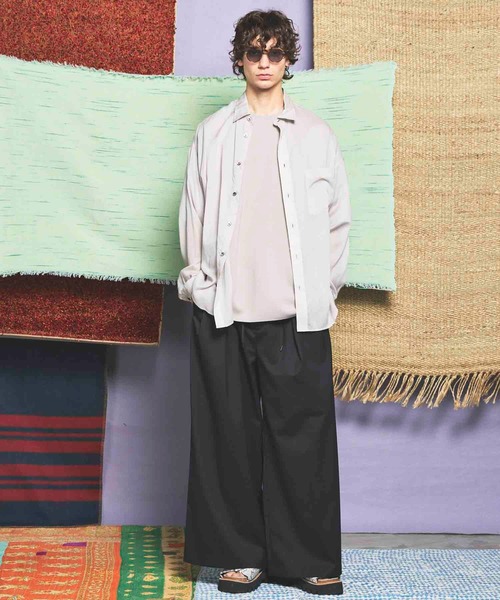 セール】《UNISEX》Prime-Over Cellrose Chiffon Regular Collar